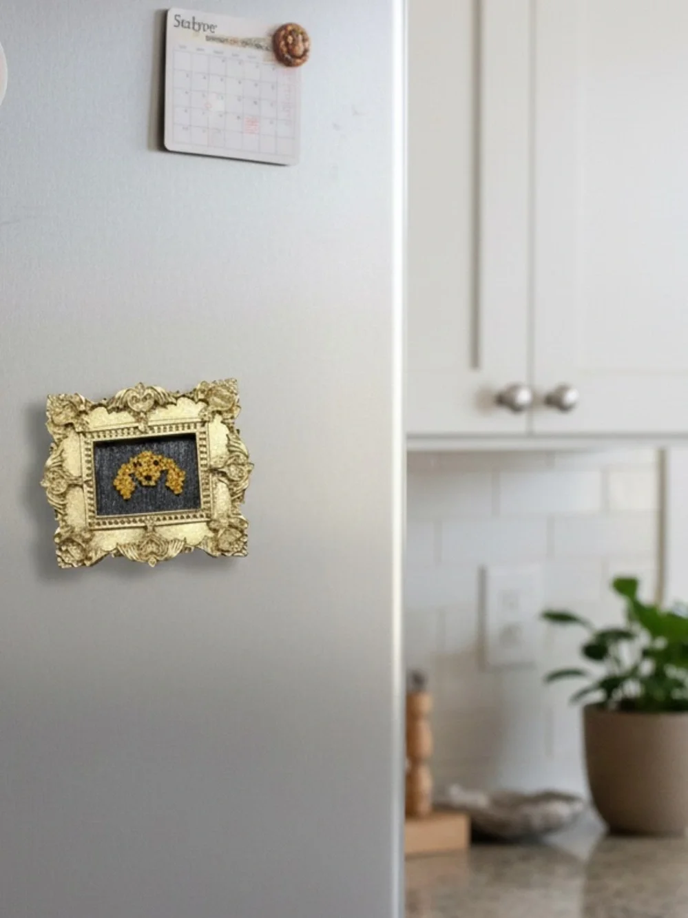 Miniature Beaded Hand Crafted Dachshund Refrigerator Magnet